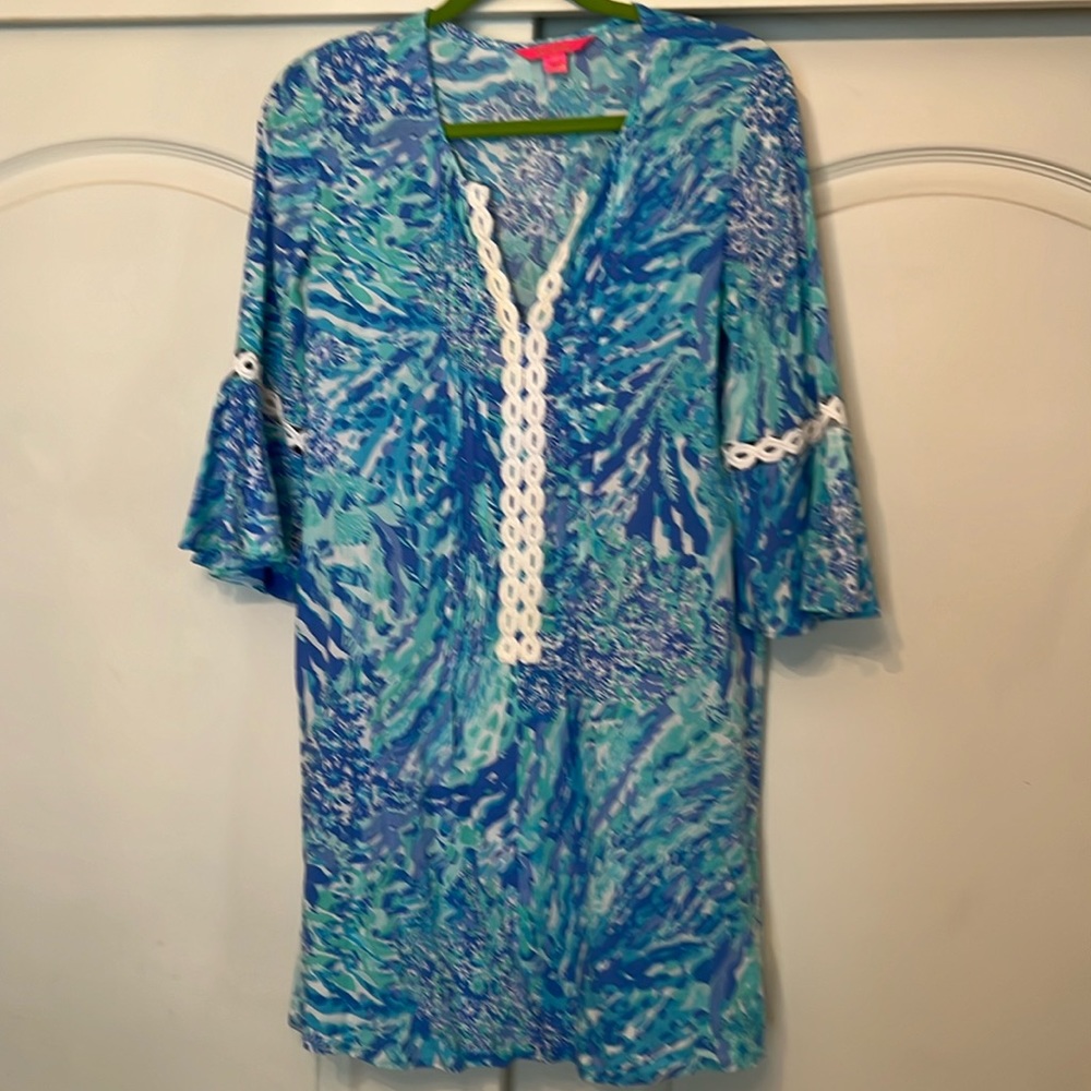 Lilly Pulitzer size small blue dress .